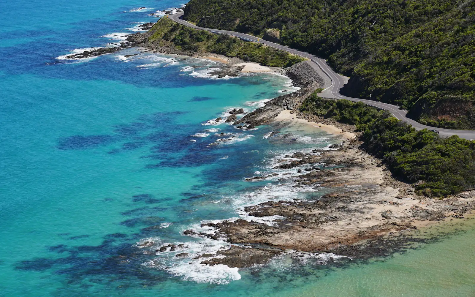 Great Ocean Road from above, Victoria